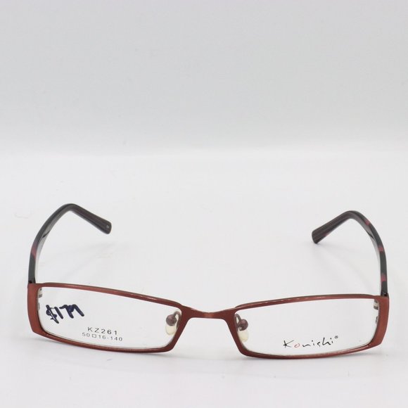 Rare Orange Bronze Rectangle Glasses Made In Japan 50 16 140 Konishi - Picture 1 of 2